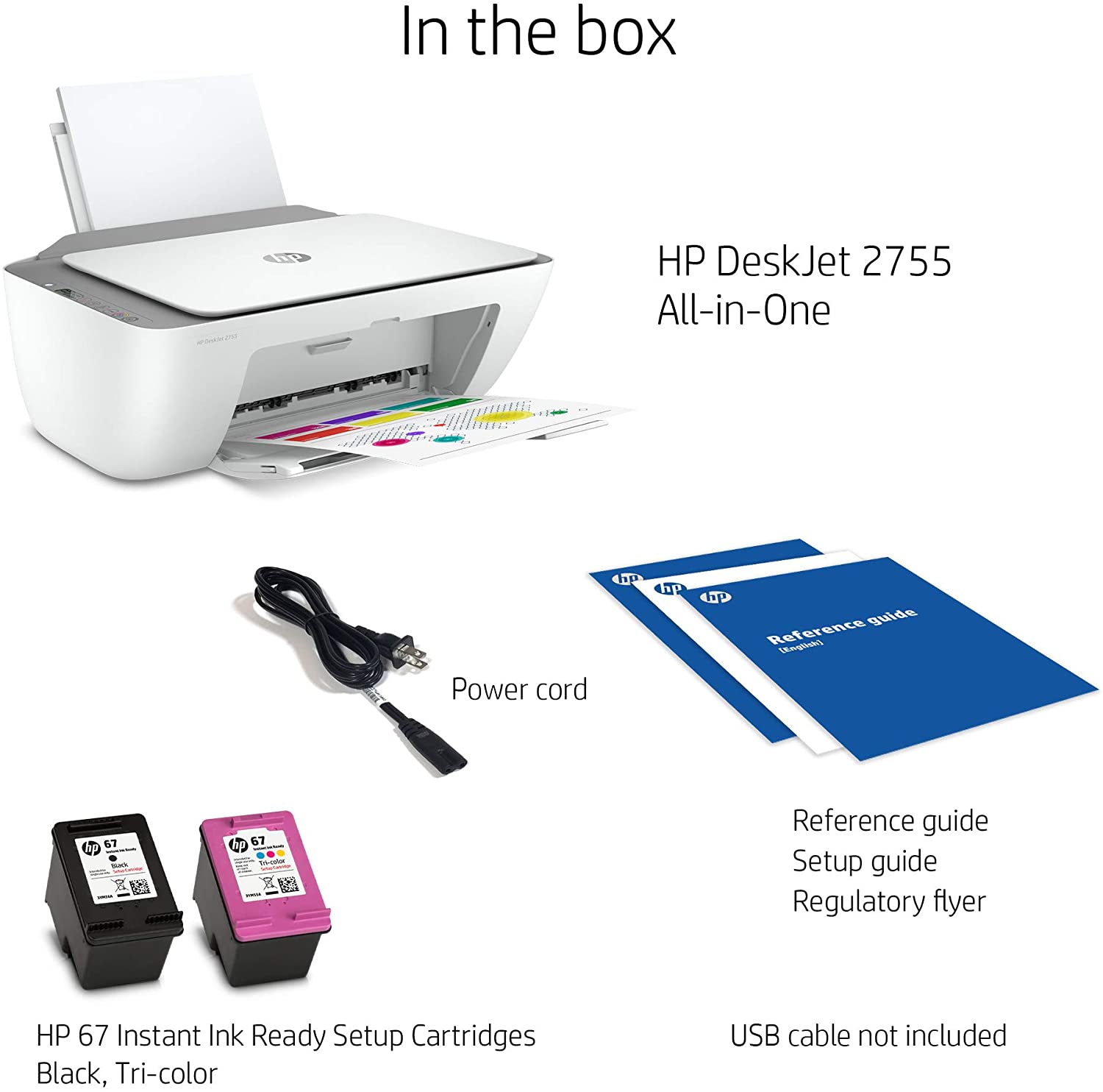 HP DeskJet 2755 Wireless All-in-One Printer, Mobile Print, Scan & Copy, HP Instant Ink Ready, Works with Alexa (3XV17A) HP DeskJet 2755 Wireless All-in-One Printer, Mobile Print, Scan & Copy, HP Instant Ink Ready, Works with Alexa (3XV17A)